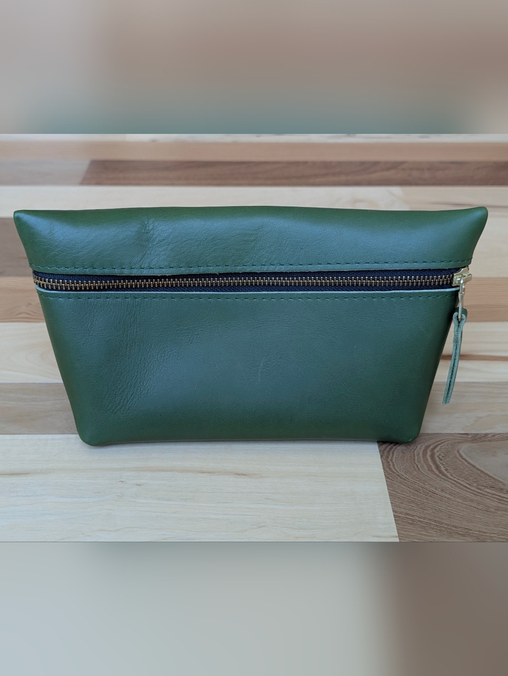 Portland Leather Large Pine Makeup Bag